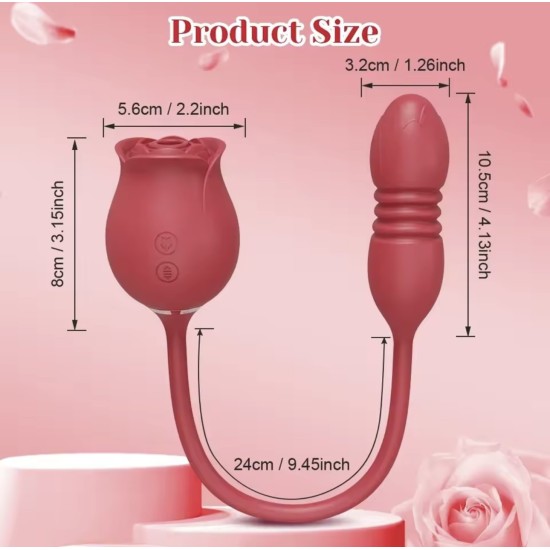 2-in-1 G-Spot & Clitoral Vibrator | Telescopic & Suction Stimulator 5+5 Modes