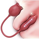 Vibratore 2-in-1 Punto G e Clitoride | Stimolatore Telescopico e a Suzione 5+5 Modalità