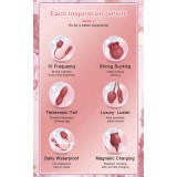 2-in-1 G-Spot & Clitoral Vibrator | Telescopic & Suction Stimulator 5+5 Modes