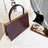 Vintage Metal Frame Women’s Handbag – Elegant Medium Tote, High Quality