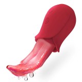 Rose Licking Tongue Vibrator for Women – Realistic Clitoral & Nipple Stimulator | Waterproof, Soft Silicone, USB Rechargeable