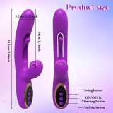 Tapping & Suction Rabbit Vibrator for Women – Clitoral Sucker, G-Spot Stimulator, USB Rechargeable, Waterproof Female Sex Toy