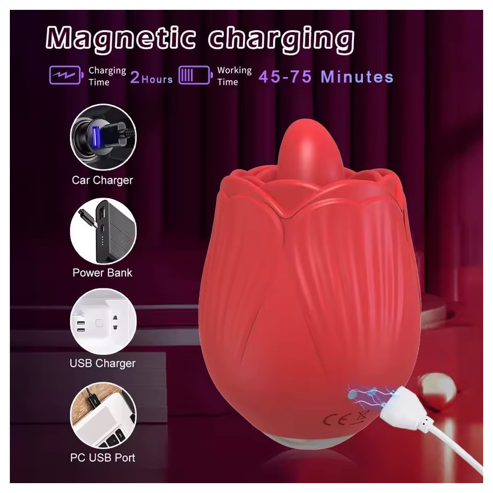 Tongue Licking Clit Vibrator for Women – Swing & Wiggle Clitoral and Nipple Stimulator, USB Rechargeable, Waterproof Female Sex