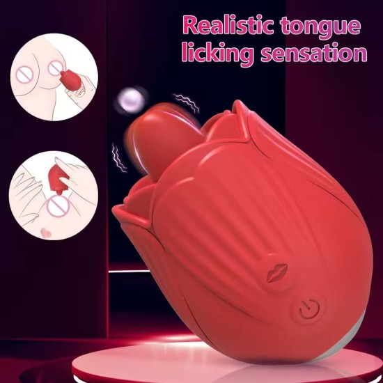 Vibratore Lingua Leccante per Clitoride – Stimolatore Oscillante e Vibrante per Clitoride e Capezzoli, Ricaricabile USB, Imperme
