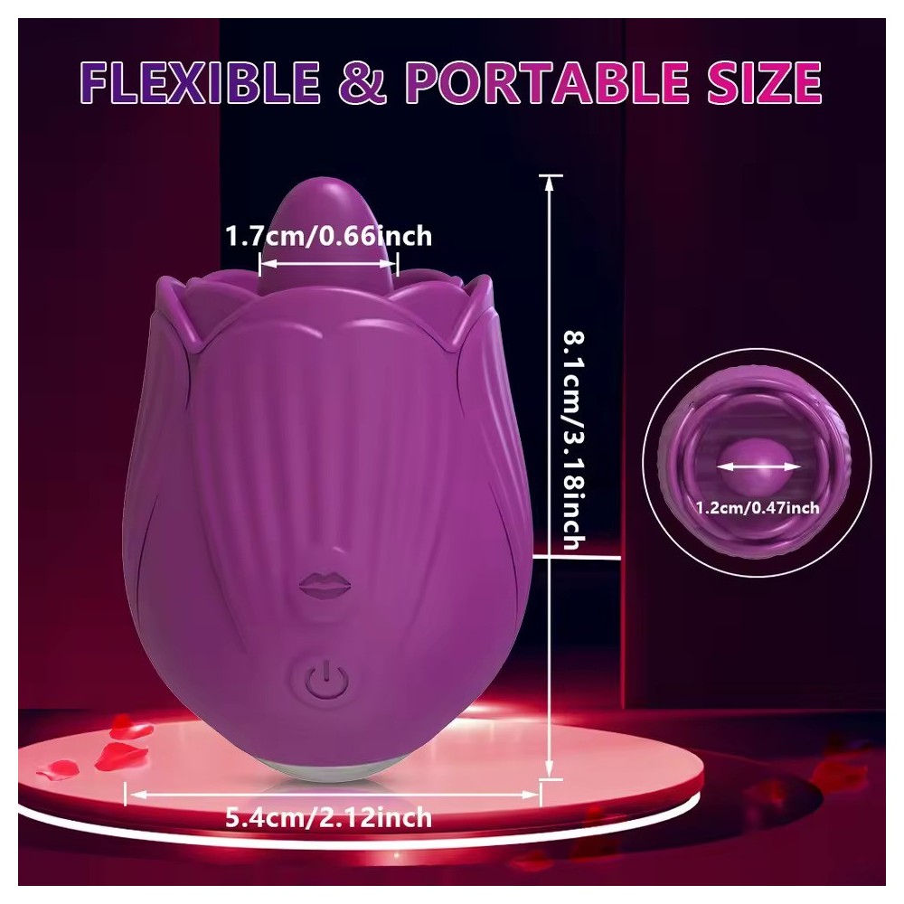 Tongue Licking Clit Vibrator for Women – Swing & Wiggle Clitoral and Nipple Stimulator, USB Rechargeable, Waterproof Female Sex