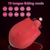 Vibratore Lingua Leccante per Clitoride – Stimolatore Oscillante e Vibrante per Clitoride e Capezzoli, Ricaricabile USB, Imperme