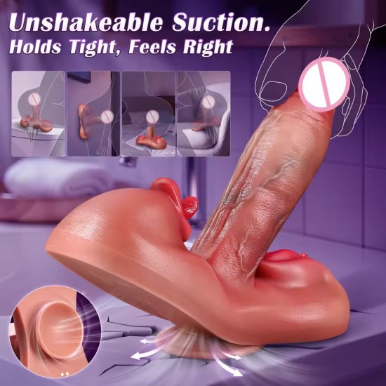 Heated Thrusting Dildo Vibrator with Remote | Powerful G-Spot, Clitoral & Anal Stimulation