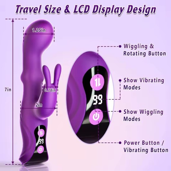 3-in-1 Rabbit Ear Thrusting Vibrator | Dual Stimulation with Thrust & Fluttering Ears