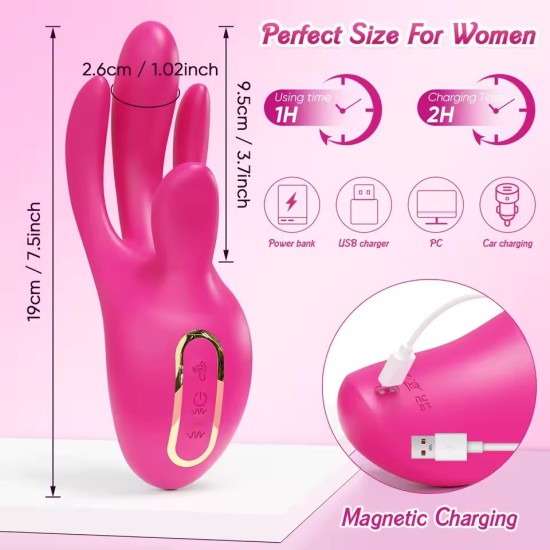 Wiggle Finger 3-in-1 Vibrator – G-Spot, Clitoral & Vaginal Stimulator for Women