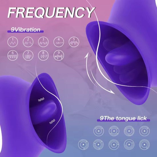 Clit Tongue Licking Vibrator – 9-Speed G-Spot & Nipple Stimulator for Women
