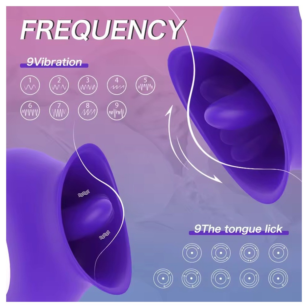 Clit Tongue Licking Vibrator – 9-Speed G-Spot & Nipple Stimulator for Women