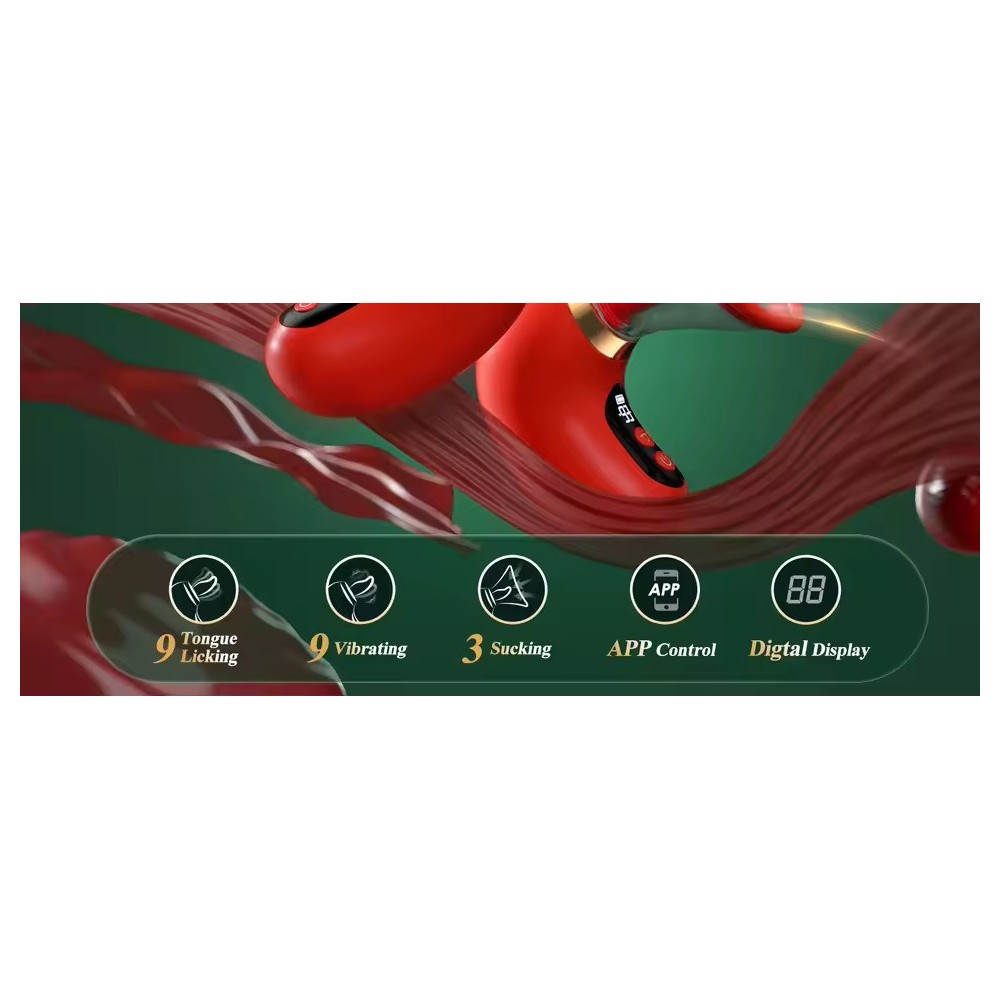Vibratore Clitoride Succhiatore e Lingua – Stimolatore Punto G, Capezzoli e Vaginale per Donne
