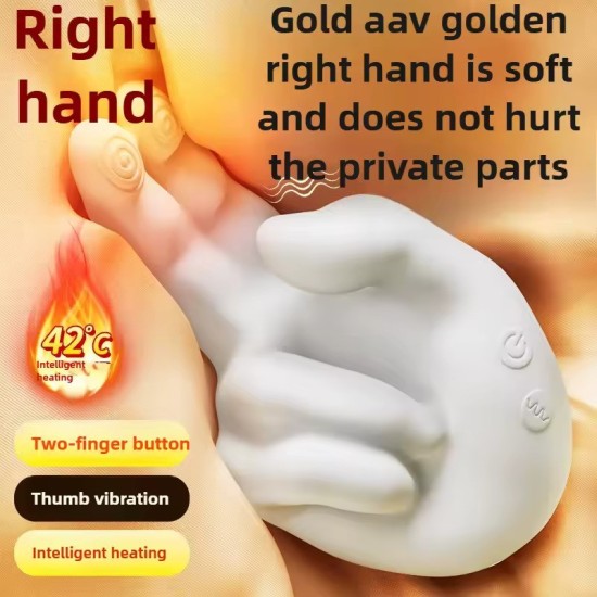 Heated Hand-Style Massager with Realistic Finger Motion | Flexible Vibrating Massage Device