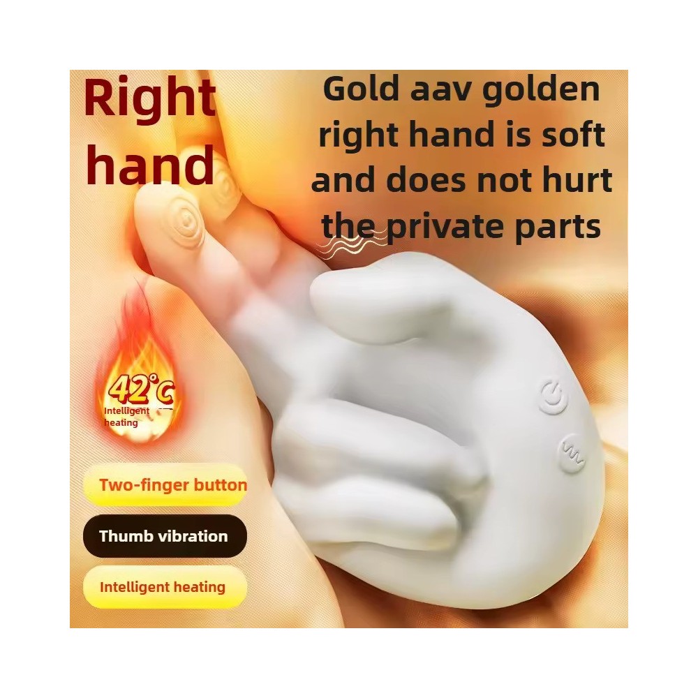 Heated Hand-Style Massager with Realistic Finger Motion | Flexible Vibrating Massage Device
