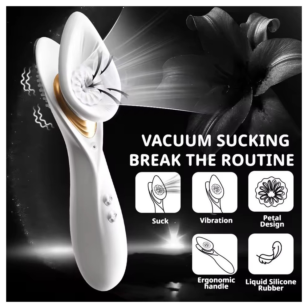 Potente Vibratore a Suzione Clitoridea – Stimolatore Air-Pulse e Vibrazione per Donne