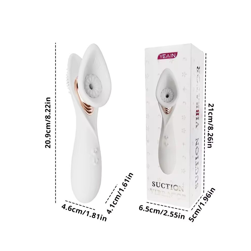 Potente Vibratore a Suzione Clitoridea – Stimolatore Air-Pulse e Vibrazione per Donne