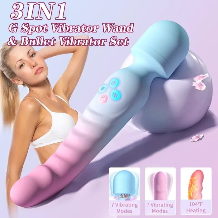 360° Rotating AV Vibrator – G-Spot Magic Wand & Powerful Clitoral Stimulator for Women