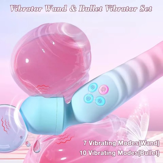Vibratore AV Rotante a 360° – Magic Wand Punto G e Potente Stimolatore Clitorideo per Donne
