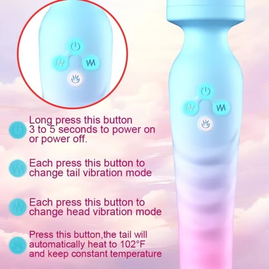 360° Rotating AV Vibrator – G-Spot Magic Wand & Powerful Clitoral Stimulator for Women