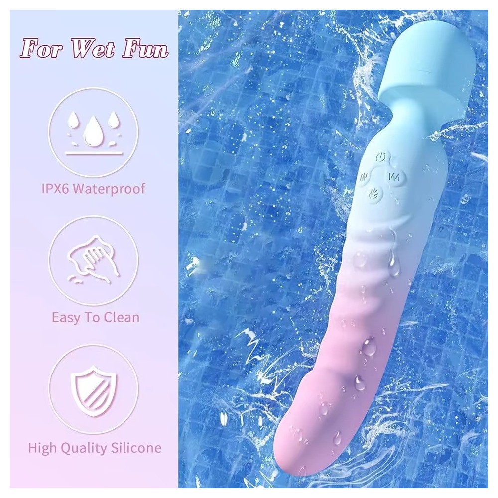 360° Rotating AV Vibrator – G-Spot Magic Wand & Powerful Clitoral Stimulator for Women