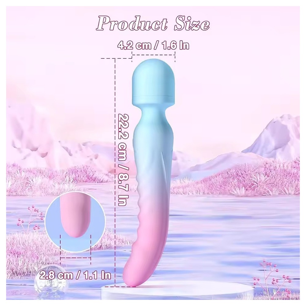 360° Rotating AV Vibrator – G-Spot Magic Wand & Powerful Clitoral Stimulator for Women