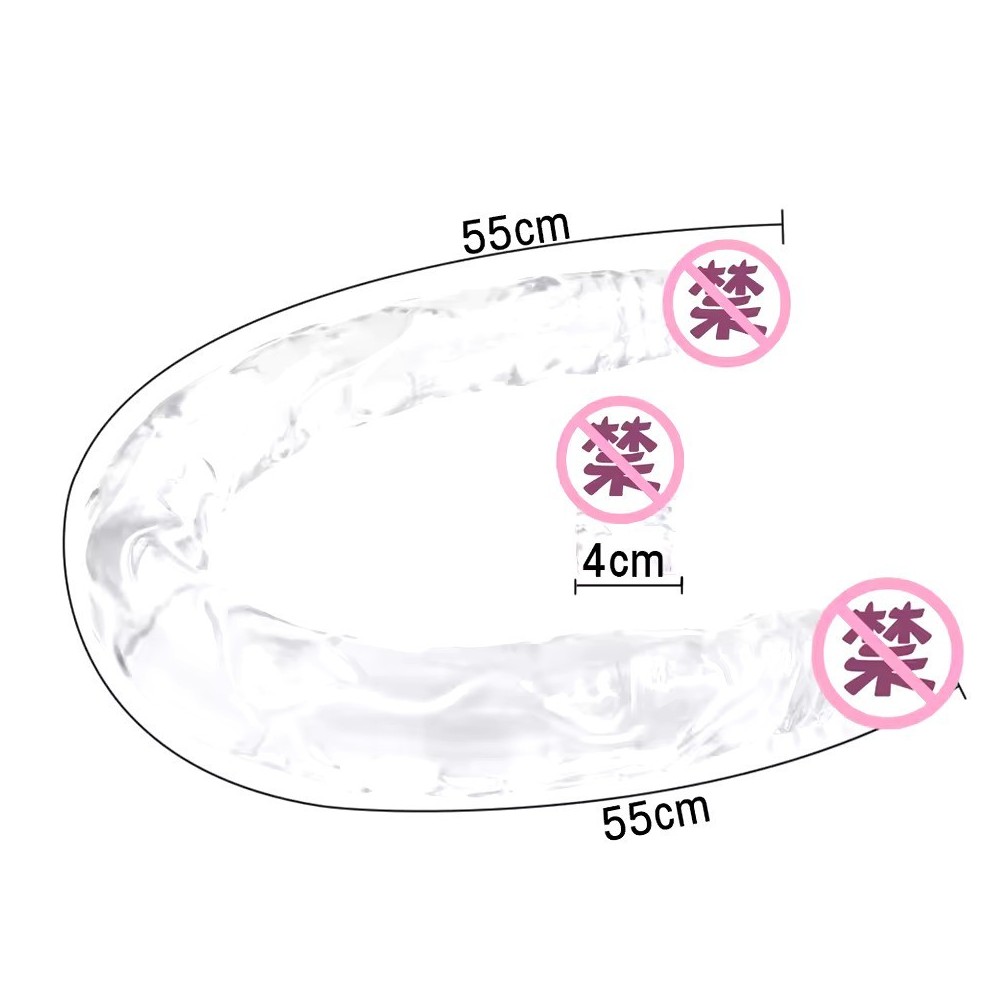 Dildo Super Lungo a Doppia Estremità – Giocattolo Sessuale Doppio Pene per Donne, Coppie Lesbiche e Uso Personale