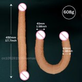 Double-Ended Realistic Dildo for Women – Soft, Flexible, Waterproof Sex Toy for Vaginal & Anal Stimulation