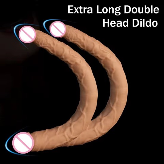 Double-Ended Realistic Dildo for Women – Soft, Flexible, Waterproof Sex Toy for Vaginal & Anal Stimulation
