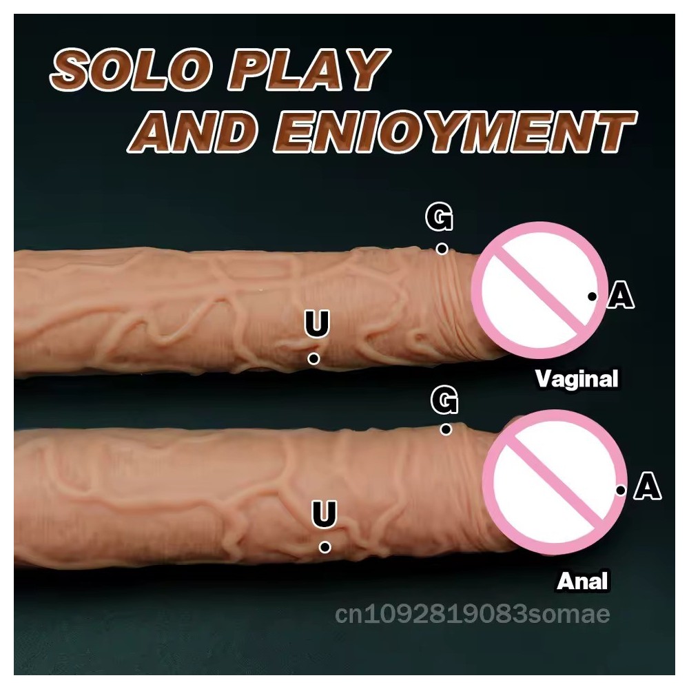 Double-Ended Realistic Dildo for Women – Soft, Flexible, Waterproof Sex Toy for Vaginal & Anal Stimulation