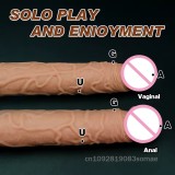 Double-Ended Realistic Dildo for Women – Soft, Flexible, Waterproof Sex Toy for Vaginal & Anal Stimulation