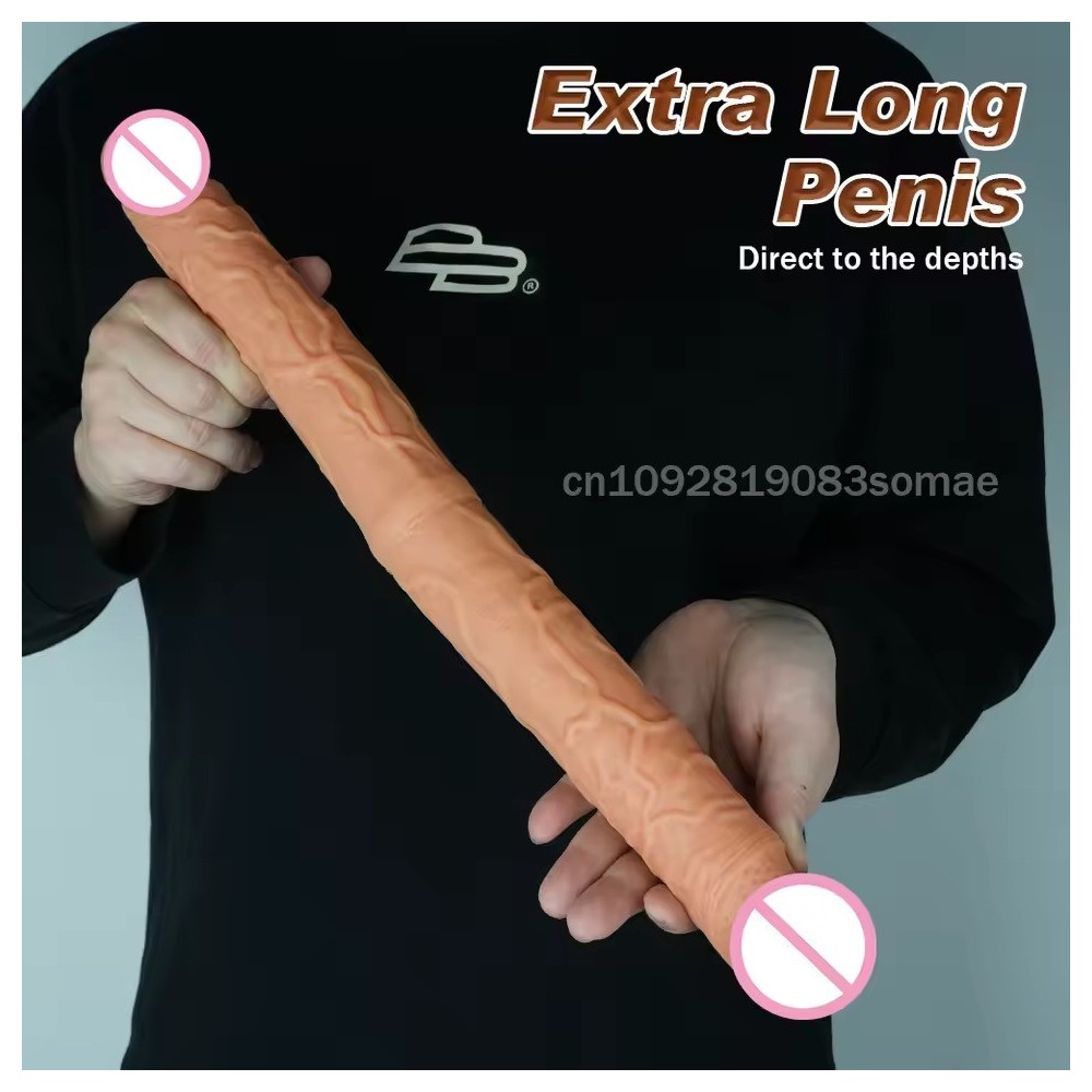 Double-Ended Realistic Dildo for Women – Soft, Flexible, Waterproof Sex Toy for Vaginal & Anal Stimulation