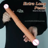 Double-Ended Realistic Dildo for Women – Soft, Flexible, Waterproof Sex Toy for Vaginal & Anal Stimulation