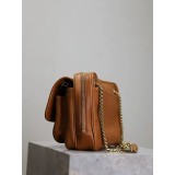 Borsa a Tracolla in Vera Pelle da Donna | Elegante Borsa Piccola con Dettagli Oro | Camera Bag Artigianale Made in Italy