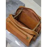 Borsa a Tracolla in Vera Pelle da Donna | Elegante Borsa Piccola con Dettagli Oro | Camera Bag Artigianale Made in Italy