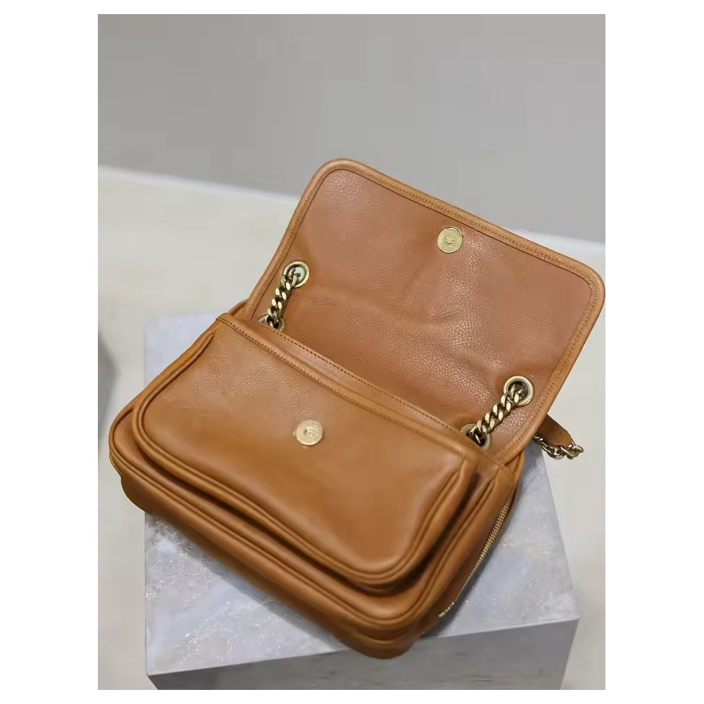 Borsa a Tracolla in Vera Pelle da Donna | Elegante Borsa Piccola con Dettagli Oro | Camera Bag Artigianale Made in Italy