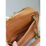 Luxe Genuine Leather Crossbody Bag for Women | Elegant Small Shoulder Bag with Gold Hardware | Italian Handmade Camera Bag