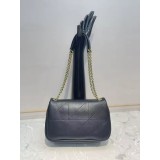 Classic Women’s Lambskin Shoulder & Crossbody Bag | Soft Leather Large Flap Bag with Double Chain Strap