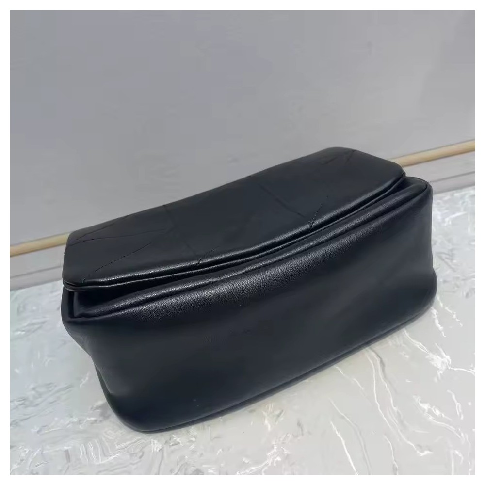 Classic Women’s Lambskin Shoulder & Crossbody Bag | Soft Leather Large Flap Bag with Double Chain Strap