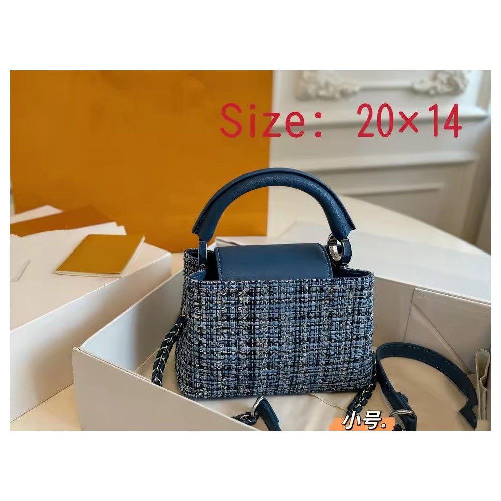 Women’s Elegant Tweed Glitter Handbag – Luxe Shoulder Bag for Fashion & Everyday Use