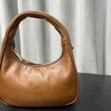 Vintage Brown Genuine Leather Crossbody Bag – Distressed Waxed Cowhide Luxe Tote for Women