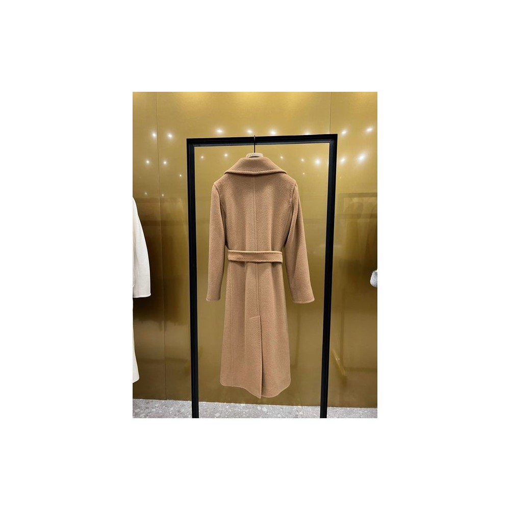 Cappotto Invernale da Donna M Luxe in Cashmere e Lana – Giacca Lunga Designer in 100% Pelo di Cammello con Cintura