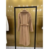 Cappotto Invernale da Donna M Luxe in Cashmere e Lana – Giacca Lunga Designer in 100% Pelo di Cammello con Cintura