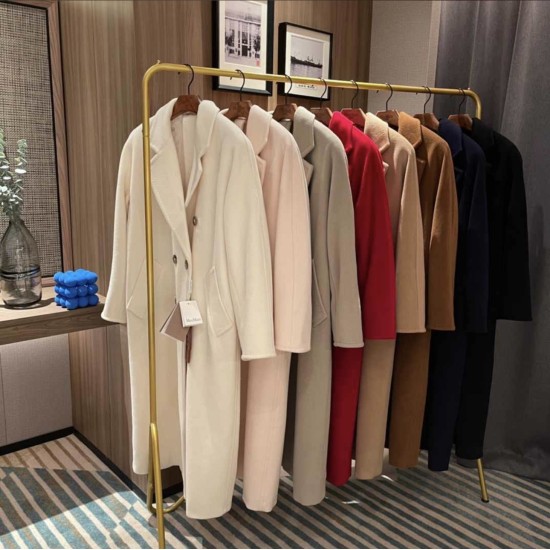 Cappotto Invernale da Donna M Luxe in Cashmere e Lana – Giacca Lunga Designer in 100% Pelo di Cammello con Cintura