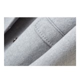 Cappotto Lungo in Lana Doppio Petto da Donna – Bifacciale, Con Cintura, Perfetto per Autunno e Inverno