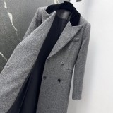 Cappotto da Donna in Lana Patchwork Grigio – Outerwear di D Lusso 50% Lana per l’Autunno