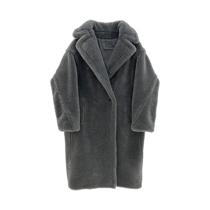 Cappotto Teddy di M Lusso Donna Medio-Lungo – Giacca Invernale Spessa in Finta Pelliccia Agnello Stile Coreano