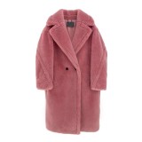 Cappotto Teddy di M Lusso Donna Medio-Lungo – Giacca Invernale Spessa in Finta Pelliccia Agnello Stile Coreano
