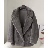 Cappotto Teddy M Luxe Bear Invernale Coreano Donna – Giacca di Lusso in Lana Alpaca Moda Calda
