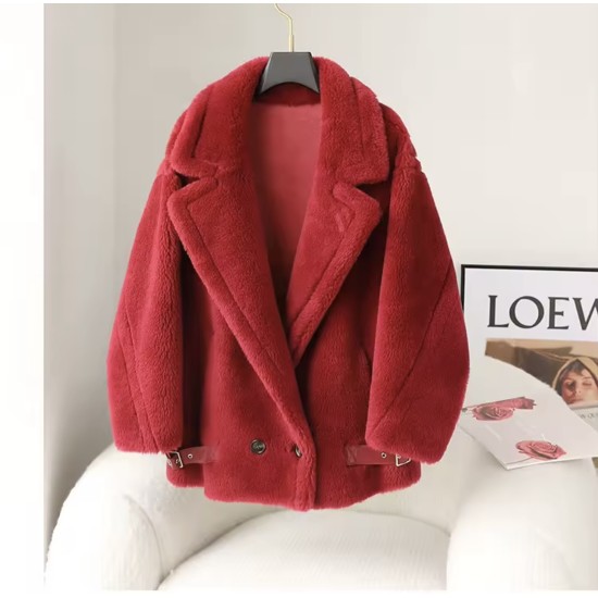 Cappotto Teddy M Luxe Bear Invernale Coreano Donna – Giacca di Lusso in Lana Alpaca Moda Calda