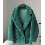 Korean Winter Teddy Bear Coat for Women – Luxe M Alpaca Wool Jacket Warm Fashion Outerwear